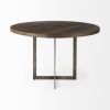48" Brown And Gray Sled Base Dining Table