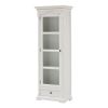 Traditional White and Glass Door Storage Cabinet