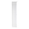 75" White Wood and Glass Double Door Storage Cabinet