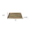Jumbo Gold Metal Rectangular Tray