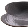 7" Dark Brown and Gold Ceramic Leaf Tray