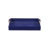 Royal Blue Wooden Tray with Gold Handles