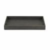 19" Black Minimalist Wooden Tray