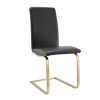 Set of Two Mod Black and Gold Dining Chairs