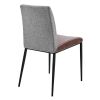 Set of Two Brown and Light Gray Stainless Steel Chairs