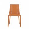 Sleek All Terra Cotta Faux Leather Dining or Side Chair