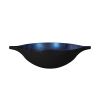Sleek Blue and Black Lacquer Centerpiece Eye Bowl