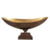 Rustic Bronze Oblong Footed Centerpiece Bowl