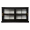 Dynasty Contemporary Black and White Low Curio Cabinet