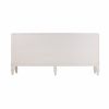 Antiqued White Geometric Lines Low Accent Cabinet Buffet