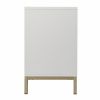 White and Gold Moroccan Dynasty Two Door Accent Cabinet