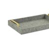 Gray Linen and Wooden Tray