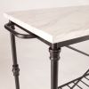 Black and White 49" Rolling Kitchen Island With Storage