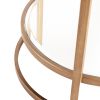 Gold and Silver Metal And Mirrored Glass Bar Cart
