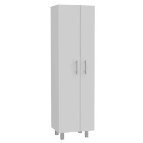 White Versatile Tall Pantry or Laundry Cabinet