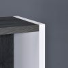 Modern Dark Gray and White Three Cube Storage Bookshelf