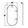 Wall Mounted Mirror 36"x18" Oval Bathroom Mirror Black Vanity Wall Mirror Pre-Set Hooks for Vertical or Horizontal Hang Ideal for Bedroom,Bathroom
