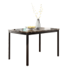 Furniture 5 Piece Metal Dinette Set with Faux Marble Top - Black,dinning set,table&4 chairs