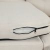 97.2" Modern Linen Fabric Sofa, L-Shape Couch with Chaise Lounge,Sectional Sofa with one Lumbar Pad,Beige