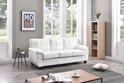 Glory Furniture Gallant G907A-S Sofa , WHITE