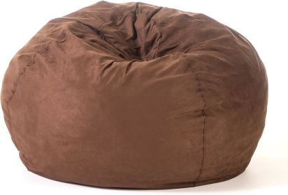 5-Foot Comfortable High-Density Shredded Foam Bean Bag Chair for Kids and Adults, with Removable Microsuede Cover, Ideal Reading and Bedroom Floor Lou