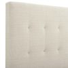Bridgevine Home Queen Size Beige Tufted Upholstered Platform Bed