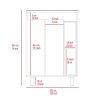 Malden 2-Shelf Rectangle Freestanding Vanity Cabinet White