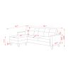 Living Room Furniture with Polyester Fabric L Shape Couch Corner Sofa for Small Space Beige