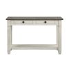 Rosy Brown and Antique White Finish 1pc Sofa Table with 2 Drawers Bottom Shelf Wooden Living Room Furniture