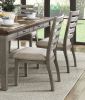 Gray Finish Traditional Style Side Chairs Set of 2pc Wooden Frame Ladder Back Design Dining Room Furniture