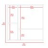 Crawford 4-Shelf Medicine Cabinet Light Grey
