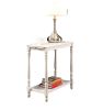 Modern Transitional White 1pc Side Table/Nightstand Hidden Tray Open Shelf Sofa Side Table Turned Legs Multifunctional Home Furniture