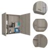 Crawford 4-Shelf Medicine Cabinet Light Grey