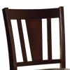 Set of 2pc Chairs Dark Espresso Finish Solid wood Kitchen Counter Height Chair Dining Room Furniture Padded Leatherette Seat