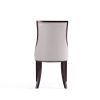 Manhattan Comfort Grand Faux Leather Dining Chairs - Set of 2 in Light Grey
