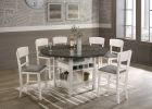 2pc Transitional Upholstered Counter Height Dining Chair Bar Stools Chalk Gray Finish Wooden Furniture