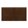 Dark Brown Finish Storage Base Counter Height Table 1pc Extension Leaf 2 Drawers 9-Bottles Wine Rack Decorative Metal Rivet Banding Dining Furniture