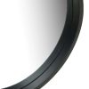 Wall Mirror with Strap 16.7" Black