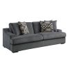 Modern Traditional Luxury Living Room Sofa 1pc Plush Microfiber Upholstery 4 Decorative Pillows Cushion Seat Solid Wood Furniture