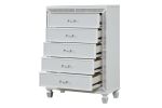 Crystal Chest Made with Wood and Finished in White