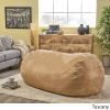 Jasper Traditional 8 Foot Suede Cylindrical Bean Bag, Tuscany