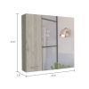 Crawford 4-Shelf Medicine Cabinet Light Grey