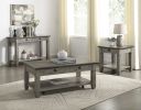 Coffee and Antique Gray Finish 1pc Sofa Table with 2 Drawers Bottom Shelf Wooden Living Room Furniture