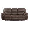 Plush Modern Living Room Sofa Set 2pc Power Reclining Sofa and Loveseat Brown Microfiber Upholstery USB port Solid Wood Frame Furniture