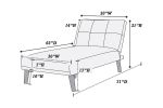 Blue Grey Color Polyfiber 2pc Sectional Sofa Set Living Room Furniture Solid wood Legs Tufted Couch Adjustable Sofa Chaise