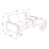 Modern Living Room Furniture L Shape Sofa with Ottoman in Dark Grey Fabric