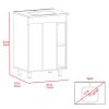 Malden 2-Shelf Rectangle Freestanding Vanity Cabinet White