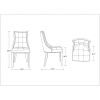 Manhattan Comfort Fifth Avenue Antique Gold and Walnut Velvet Dining Chair (Set of Two)