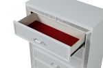 Crystal Chest Made with Wood and Finished in White