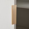 Storage cabinet Wave pattern 2 door With drawers buffets & sideboards for living room, dining room, bedroom , hall, white, 47.2''w x 15.8''d x 33.5''h